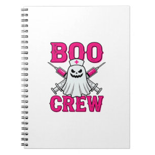 Boo Crew Nurse Ghost Halloween Notebook