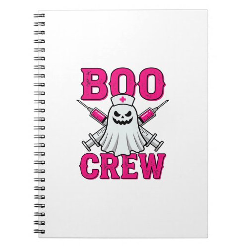 Boo Crew Nurse Ghost Halloween Notebook