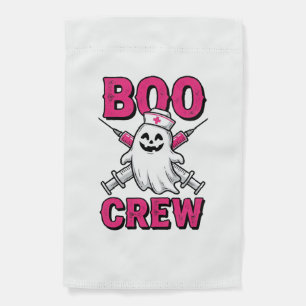 Boo Crew Nurse Ghost Halloween Vector Design_1 Garden Flag
