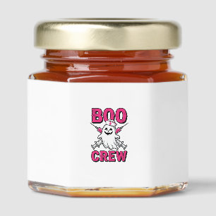Boo Crew Nurse Ghost Halloween Vector Design_1 Honey Jar Favors