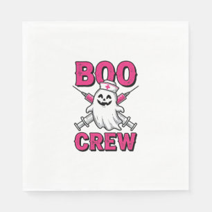 Boo Crew Nurse Ghost Halloween Vector Design_1 Napkins