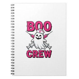 Boo Crew Nurse Ghost Halloween Vector Design_1 Notebook