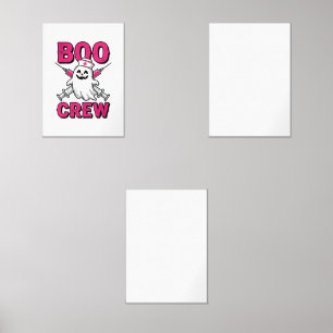 Boo Crew Nurse Ghost Halloween Vector Design_1 Wall Art Sets