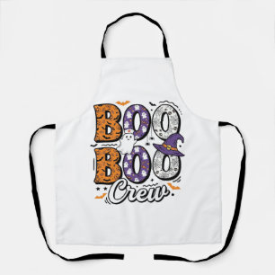Boo Crew Nurse Halloween Vintage Shirt Design_1 Apron