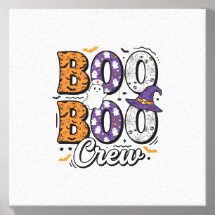 Boo Crew Nurse Halloween Vintage Shirt Design_1 Canvas Photo Tile