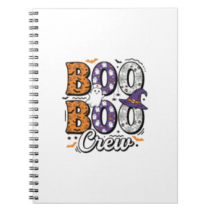 Boo Crew Nurse Halloween Vintage Shirt Design_1 Notebook