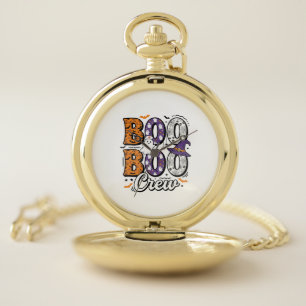 Boo Crew Nurse Halloween Vintage Shirt Design_1 Pocket Watch