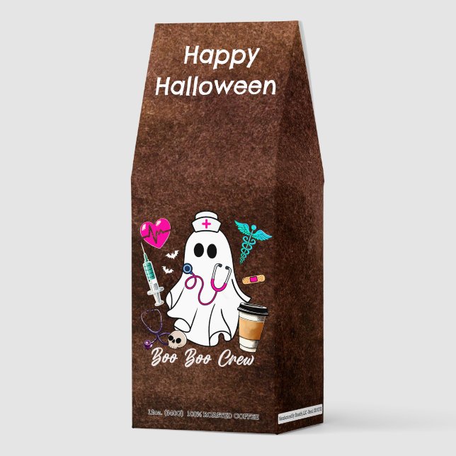 Boo Crew Nurse Life Best Life Ghost Halloween Roasted Coffee (Front)