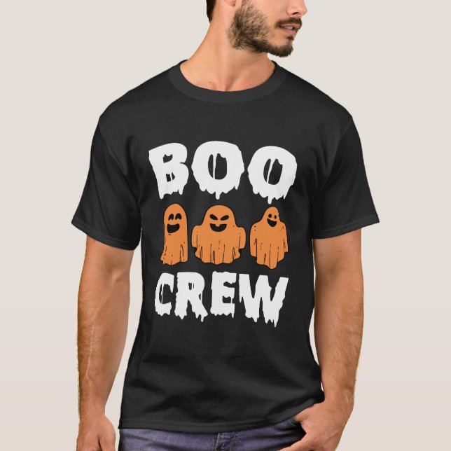 Boo Crew Orange Halloween Family Matching T-Shirt (Front)