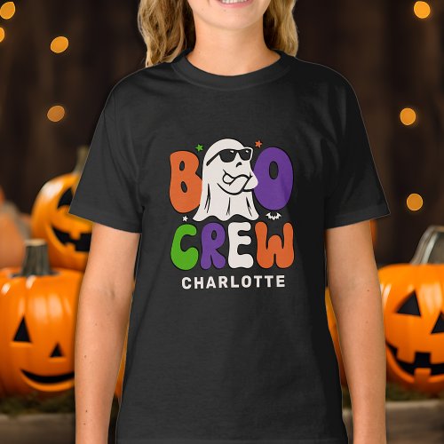 BOO Crew Personalized Colorful Matching Halloween  T_Shirt