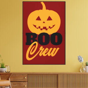 BOO Crew Pumpkin Wall Art with Custom Text Option