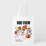 Boo Crew Shirt | Cute Ghost Squad Halloween  Grocery Bag