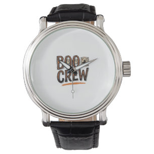 Boo Crew Vintage Halloween Engraving Shirt Design_ Watch