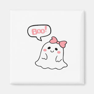 Boo! Cute Boo Minimal Clean Magnet
