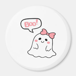 Boo! Cute Boo Minimal Clean Magnet
