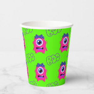 Boo Cute Funny Spooky Monster Paper Cups