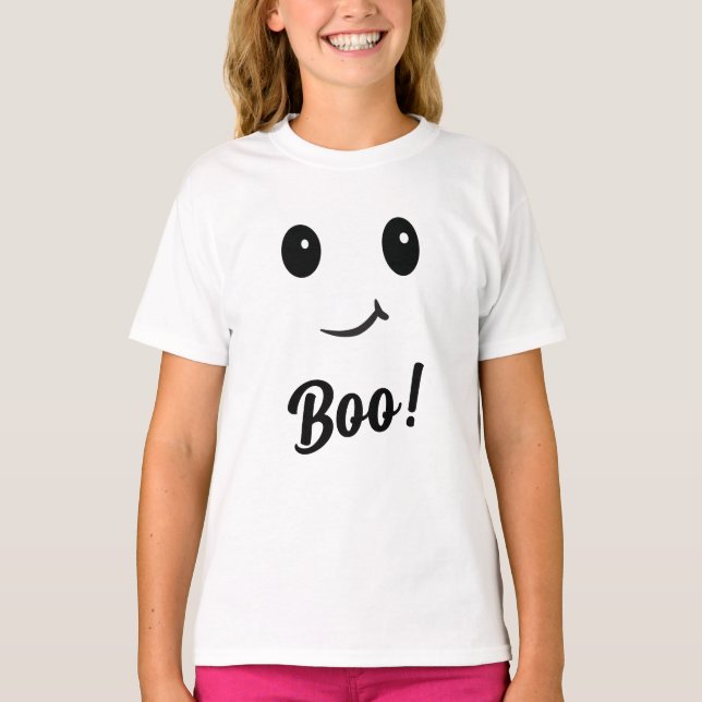 Boo! Cute Ghost Costume T-Shirt (Front)