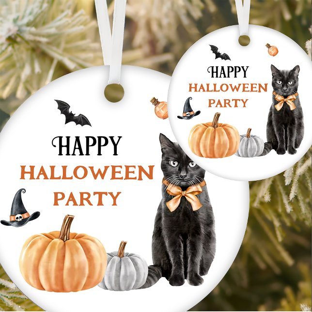 Boo Cute Ghost Halloween Party Ceramic Ornament (Creator Uploaded)