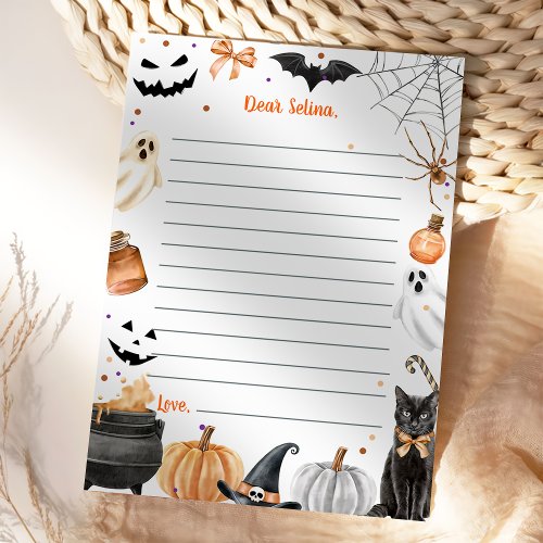 Boo Cute Ghost Halloween Party Thank You Card