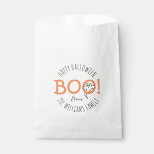 BOO! Cute Ghost Halloween Party Trick or Treat Favor Bag
