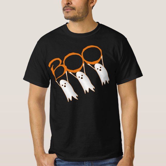 Boo! Cute ghost Halloween T-Shirt (Front)
