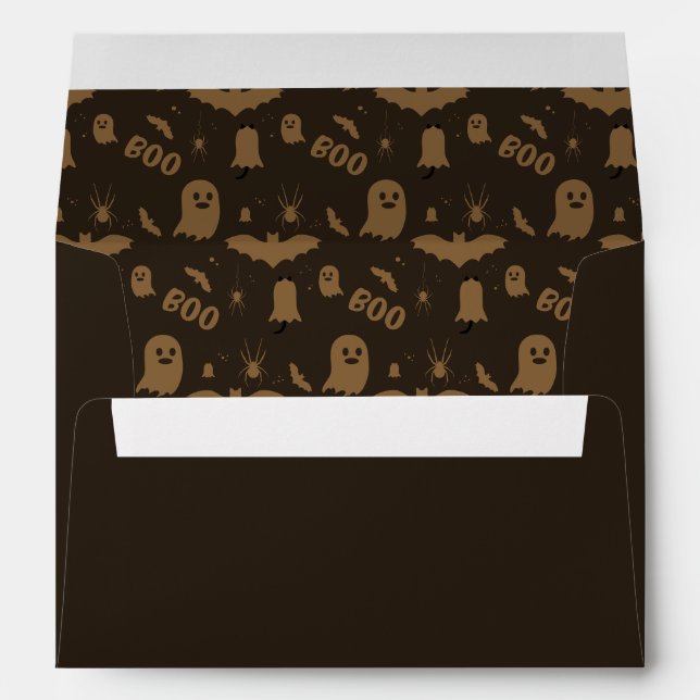 Boo Cute Halloween Pattern Envelope (Back (Bottom))