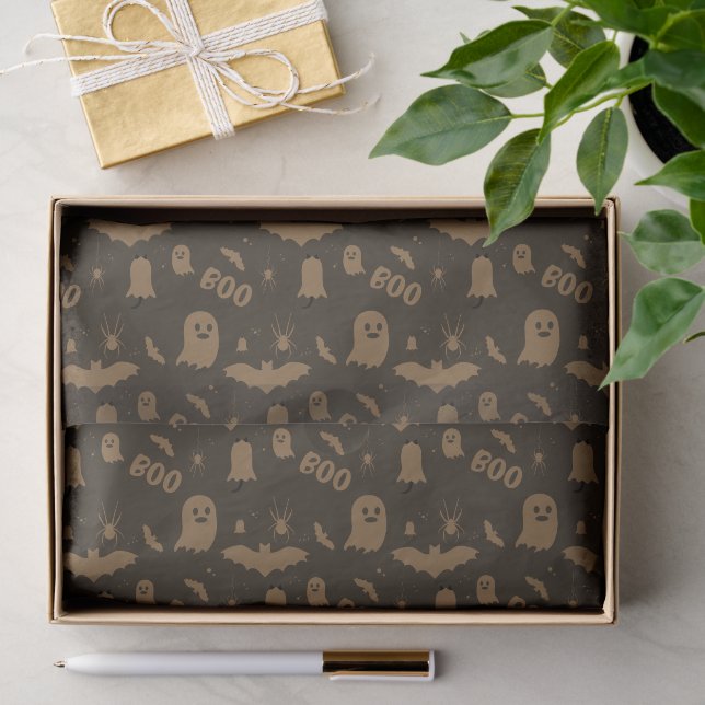 Boo Cute Halloween Pattern Tissue Paper (Gift)