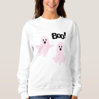 Boo Cute Halloween Pink Ghosts Spooky Sweatshirt