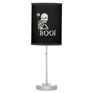 Boo! Cute Hiding Peekaboo Scary Kids Halloween Ske Table Lamp