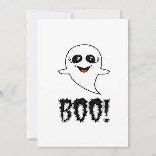 Boo! Cute Little Halloween By Lucas Retro Classic Holiday Card