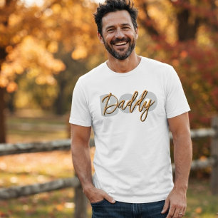 Boo Daddy Orange Gray Typography Halloween T-Shirt
