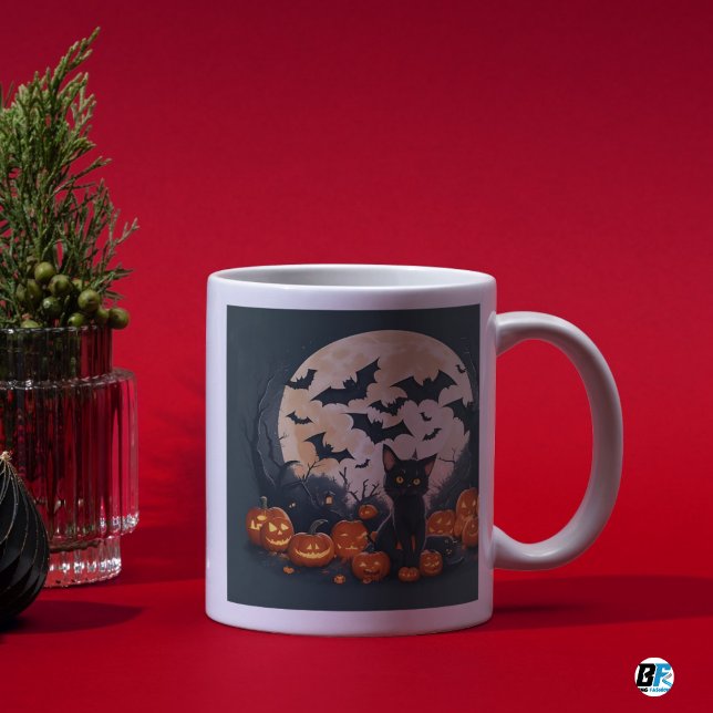 Boo! Dark Halloween Theme Gift Design  Coffee Mug (Creator Uploaded)