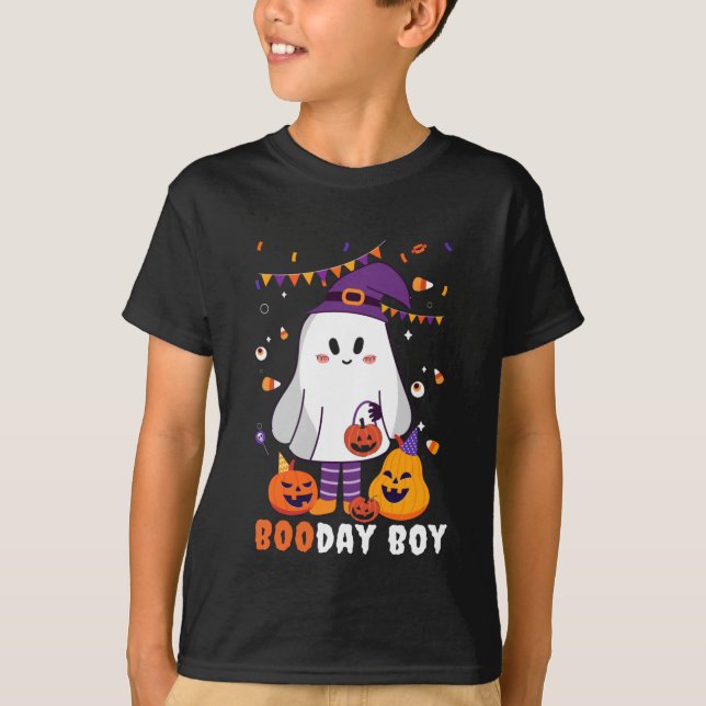 boo-day boy halloween birthday T-Shirt (Front)
