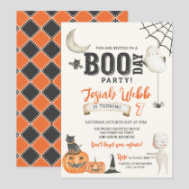 BOO-DAY Party Spooky Kids Halloween Birthday  Invitation