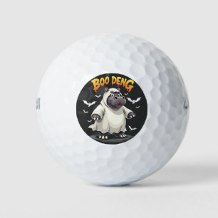 Boo Deng Ghost Baby Pygmy Hippo Moo Deng Halloween Golf Balls