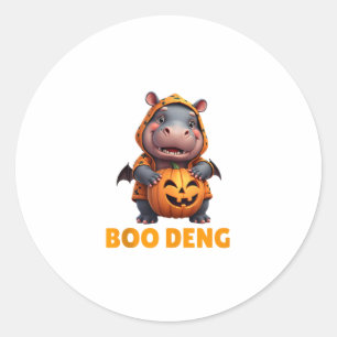 Boo Deng Tee Funny Moo Deng Costume Baby Hippo Hal Classic Round Sticker