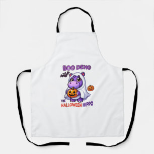 Boo Deng The Halloween Hippo Cute Bouncy Pig Costu Apron