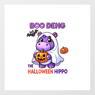 Boo Deng The Halloween Hippo Cute Bouncy Pig Costu Wall Decal