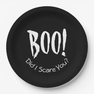 Boo! Did I Scare You Halloween Paper Plates
