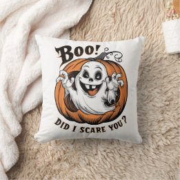 Boo Did I scare you Throw Pillow