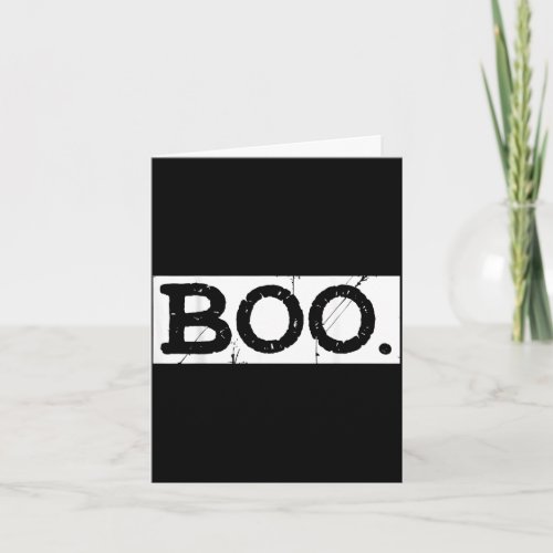Boo distressed retro ghost halloween aesthetic  card