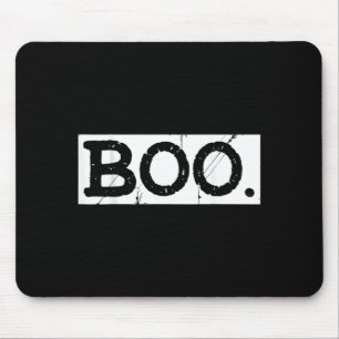 Boo distressed retro ghost halloween aesthetic  mouse pad