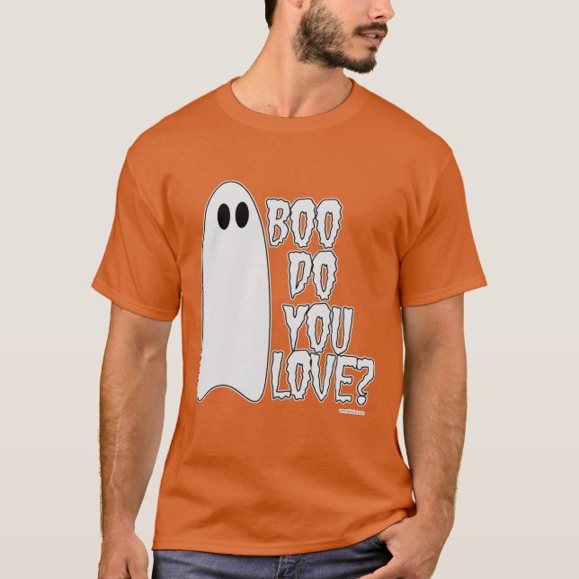 Boo Do You Love Halloween Slogan Dark T-Shirt (Front)