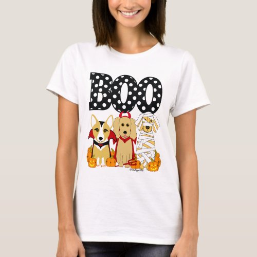 Boo Dogs in Costume Halloween Dog Lovers Shirt