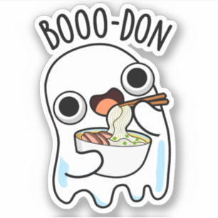 Boo-don Funny Ghost Udon Pun  Sticker