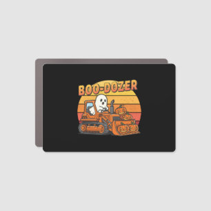 Boo Dozer Ghost Funny Halloween Car Magnet