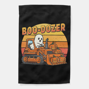 Boo Dozer Ghost Funny Halloween Garden Flag
