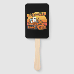 Boo Dozer Ghost Funny Halloween Hand Fan