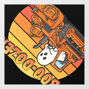 Boo Dozer Ghost Funny Halloween Wall Decal