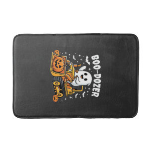 Boo Dozer Halloween Ghost Bulldozer_1 Bath Mat